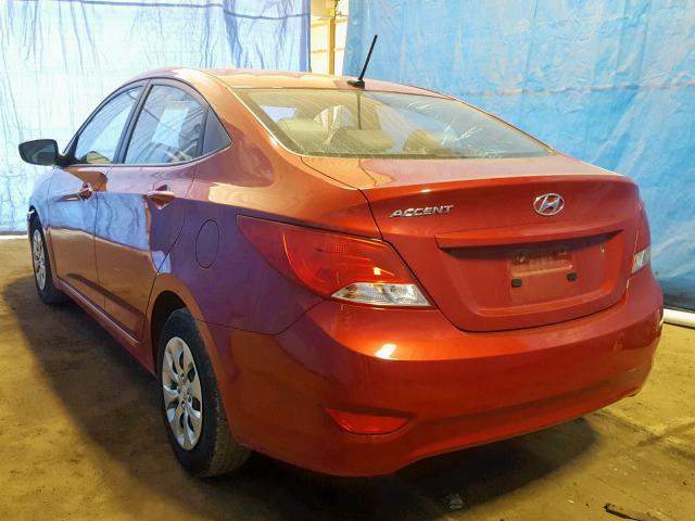 KMHCT4AE8HU381859 - 2017 HYUNDAI ACCENT SE RED photo 3