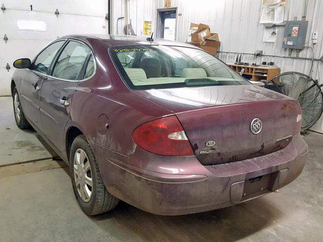 2G4WC582661308092 - 2006 BUICK LACROSSE C MAROON photo 3