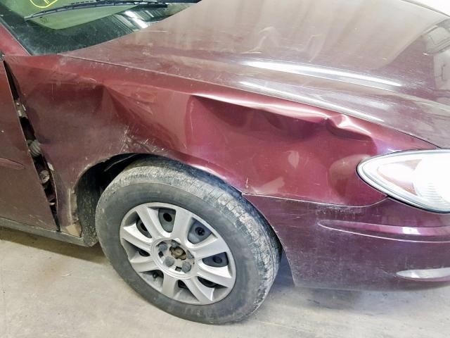 2G4WC582661308092 - 2006 BUICK LACROSSE C MAROON photo 9