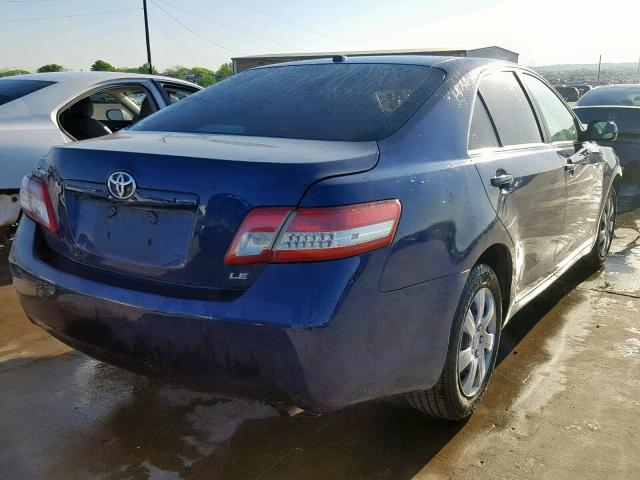 4T1BF3EK9BU711433 - 2011 TOYOTA CAMRY BASE BLUE photo 4