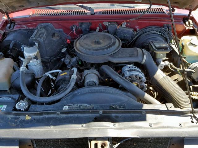 1GTDT19Z1M2537924 - 1991 GMC SONOMA MAROON photo 7