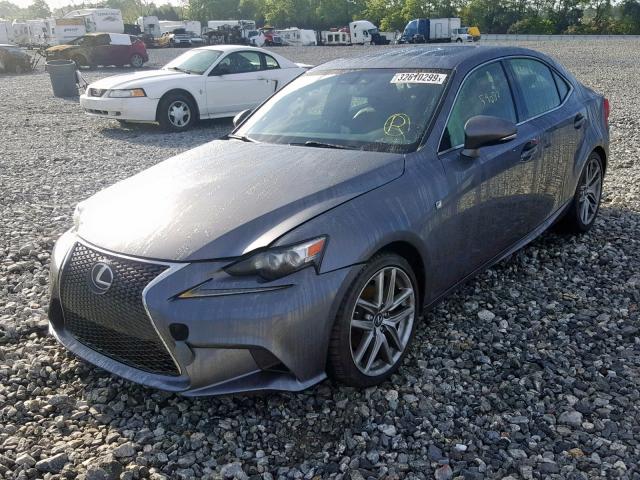 JTHCF1D25E5013669 - 2014 LEXUS IS 250 GRAY photo 2