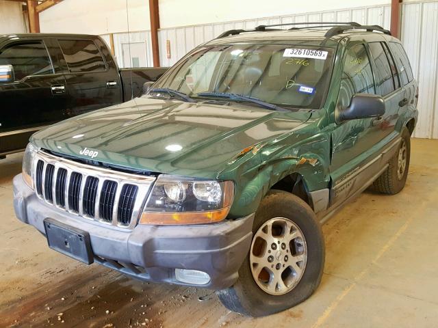 1J4G258S7XC782716 - 1999 JEEP GRAND CHER GREEN photo 2