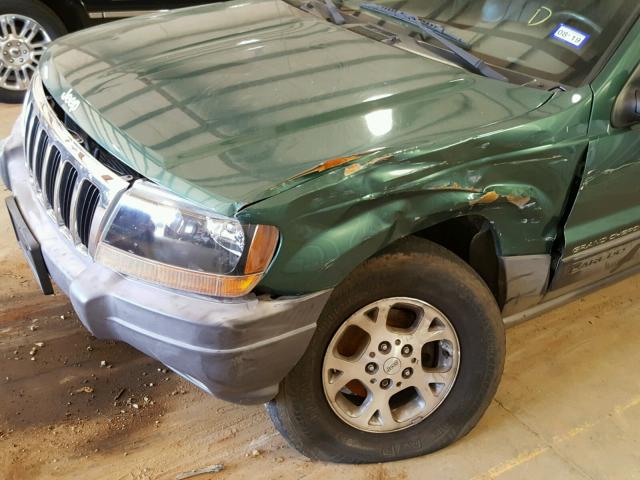 1J4G258S7XC782716 - 1999 JEEP GRAND CHER GREEN photo 9