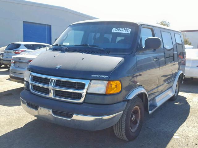 2B6HB11X72K104764 - 2002 DODGE RAM VAN B1 GREEN photo 2