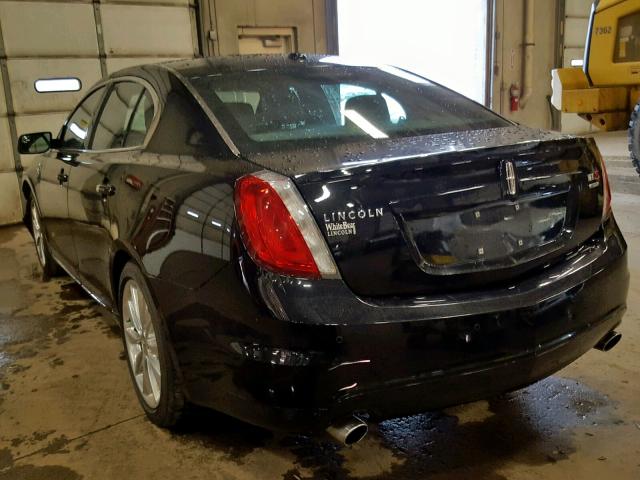 1LNHL9FTXBG610087 - 2011 LINCOLN MKS BLACK photo 3