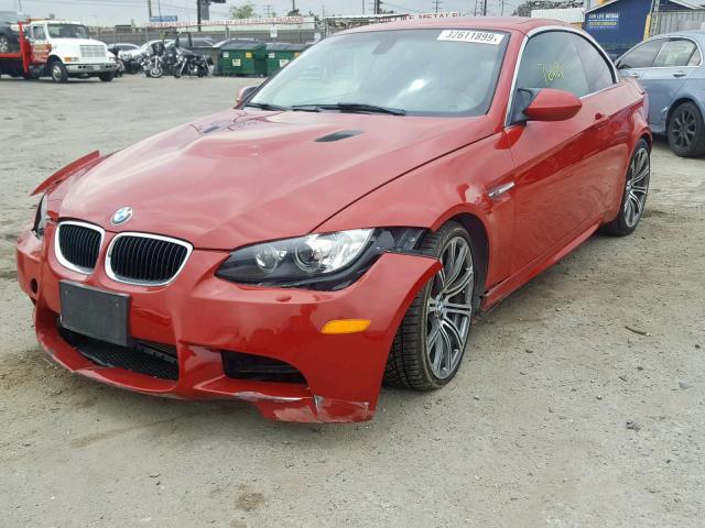 WBSDX9C50BE584505 - 2011 BMW M3 RED photo 2
