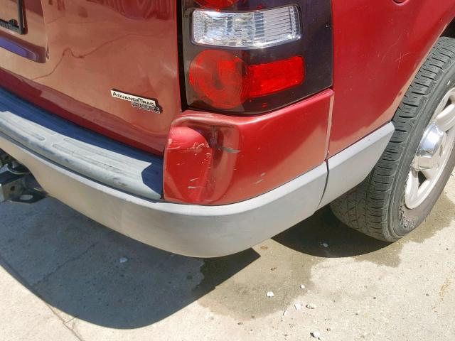 1FMEU62E06UA84100 - 2006 FORD EXPLORER X RED photo 9