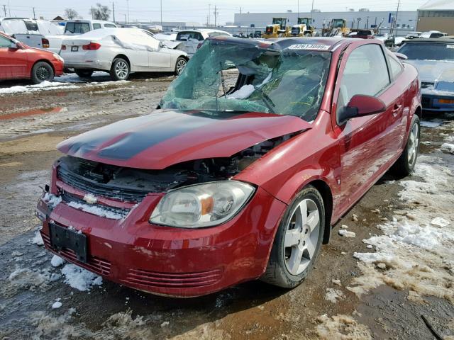 1G1AL18F587157044 - 2008 CHEVROLET COBALT LT RED photo 2