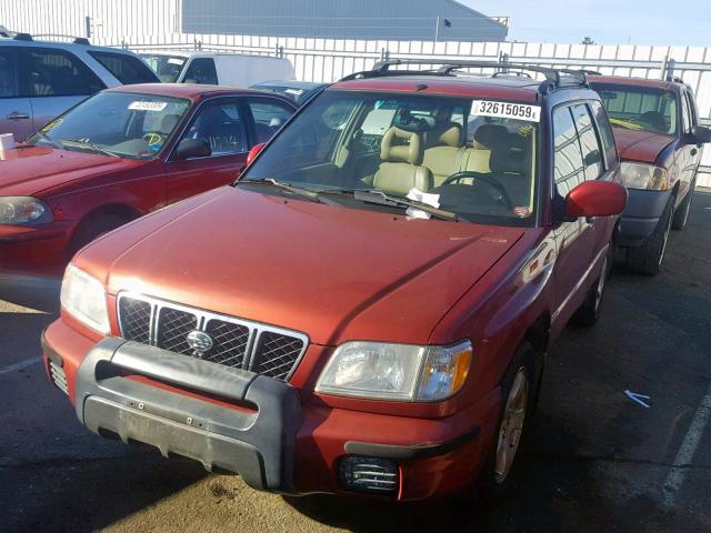 JF1SF65632H716845 - 2002 SUBARU FORESTER S RED photo 2