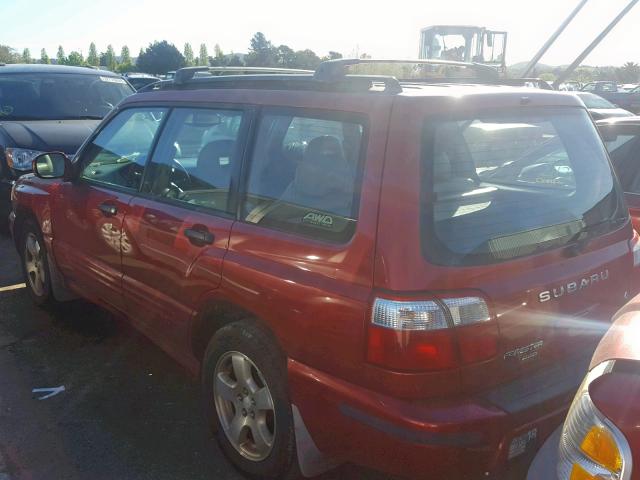 JF1SF65632H716845 - 2002 SUBARU FORESTER S RED photo 3