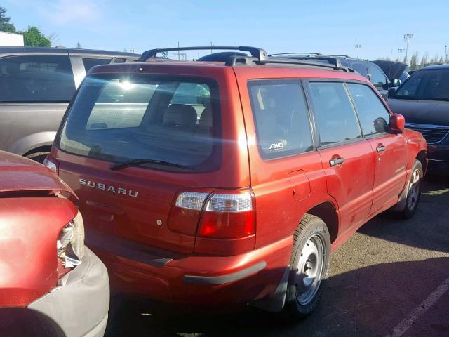 JF1SF65632H716845 - 2002 SUBARU FORESTER S RED photo 4