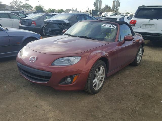 JM1NC25F690202375 - 2009 MAZDA MX-5 MIATA BURGUNDY photo 2