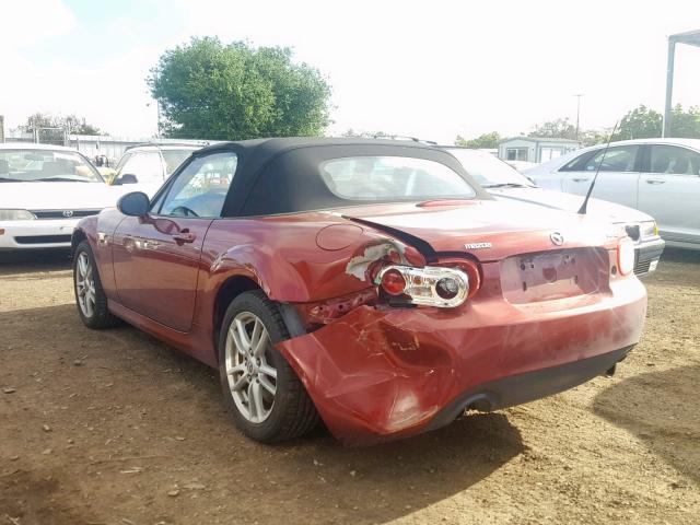 JM1NC25F690202375 - 2009 MAZDA MX-5 MIATA BURGUNDY photo 3