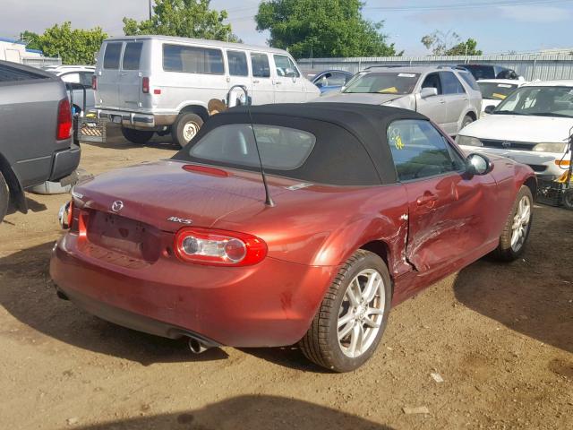 JM1NC25F690202375 - 2009 MAZDA MX-5 MIATA BURGUNDY photo 4