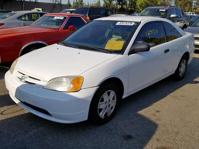 1HGEM22253L046738 - 2003 HONDA CIVIC DX WHITE photo 2