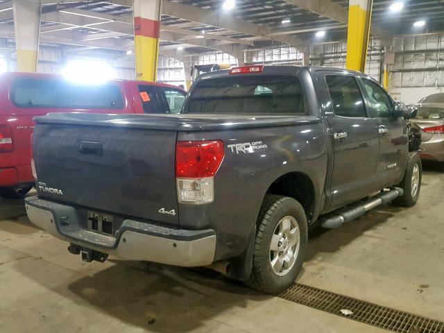 5TFHY5F1XDX296067 - 2013 TOYOTA TUNDRA CRE GRAY photo 4