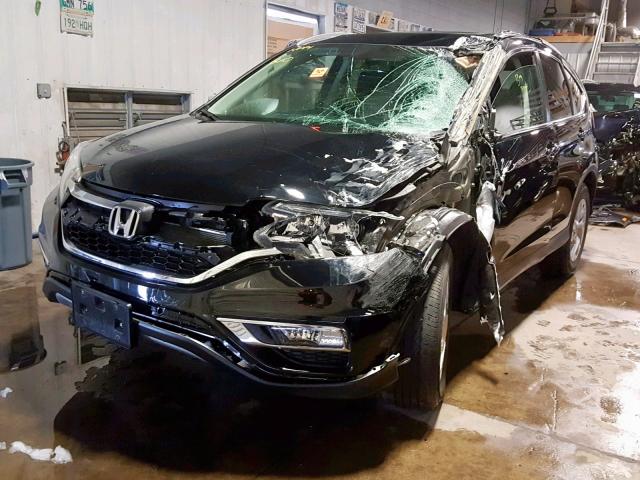 5J6RM4H75GL055423 - 2016 HONDA CR-V EXL BLACK photo 2