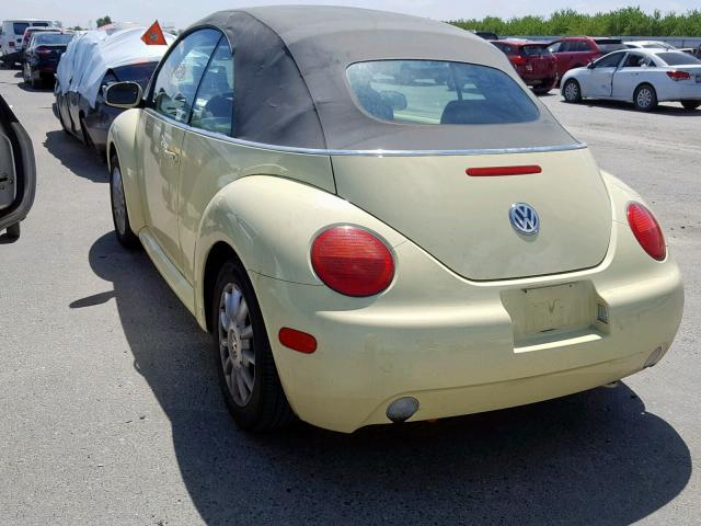 3VWCM31YX4M329912 - 2004 VOLKSWAGEN NEW BEETLE ყვითელი ფოტო 3