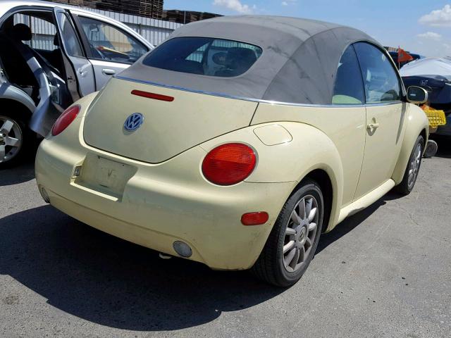 3VWCM31YX4M329912 - 2004 VOLKSWAGEN NEW BEETLE ყვითელი ფოტო 4