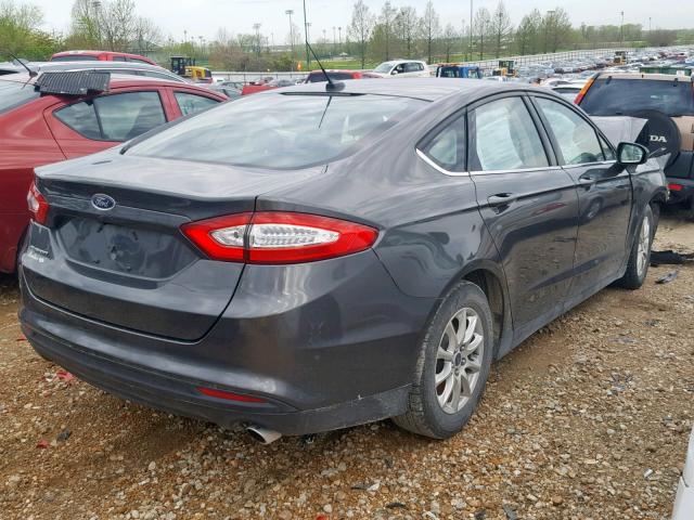 3FA6P0G79GR271874 - 2016 FORD FUSION S GRAY photo 4