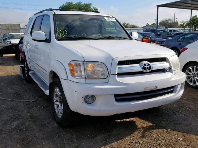 5TDZT38A95S262858 - 2005 TOYOTA SEQUOIA LI WHITE photo 1