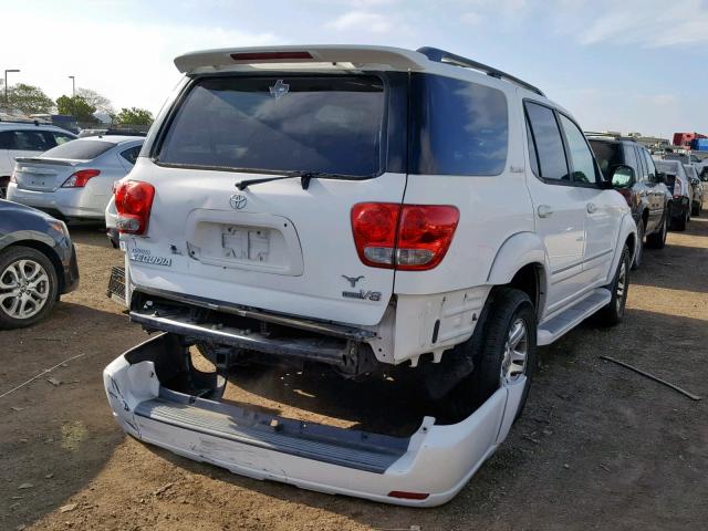 5TDZT38A95S262858 - 2005 TOYOTA SEQUOIA LI WHITE photo 4