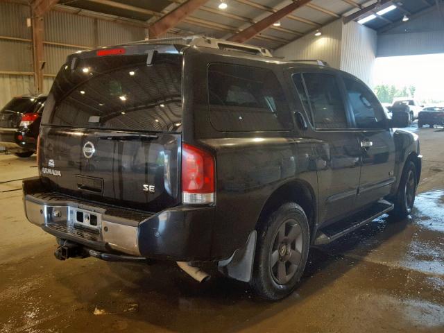 5N1AA08A55N704134 - 2005 NISSAN ARMADA SE BLACK photo 4