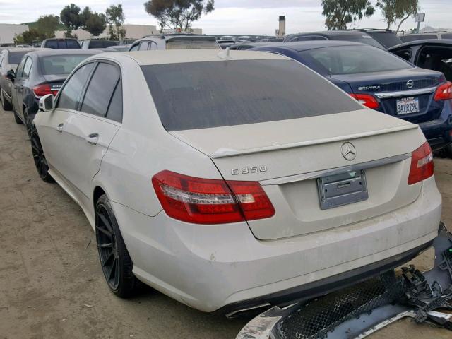 WDDHF5GB4BA501384 - 2011 MERCEDES-BENZ E 350 WHITE photo 3