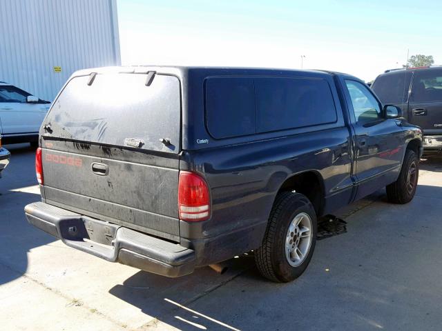 1B7FL26X0XS283676 - 1999 DODGE DAKOTA BLACK photo 4