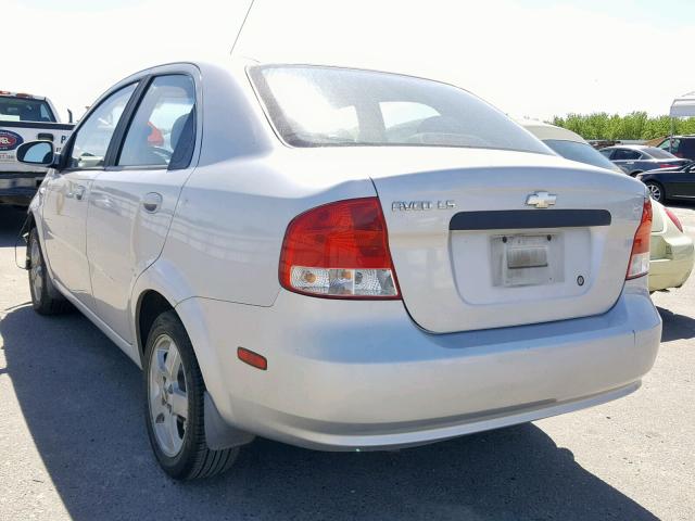 KL1TD56686B577101 - 2006 CHEVROLET AVEO BASE Gümüş foto 3