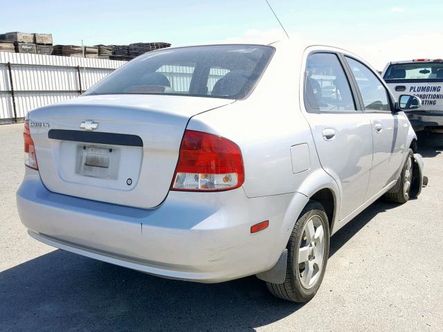KL1TD56686B577101 - 2006 CHEVROLET AVEO BASE Gümüş foto 4