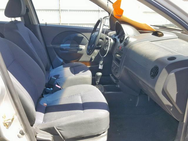 KL1TD56686B577101 - 2006 CHEVROLET AVEO BASE Gümüş foto 5