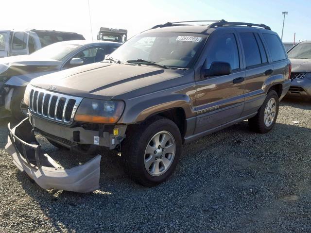 1J4GW48SX1C567904 - 2001 JEEP GRAND CHER BROWN photo 2