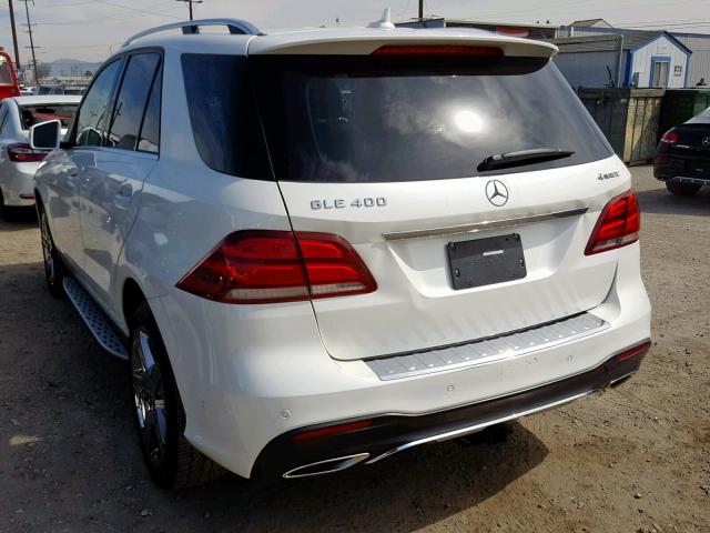 4JGDA5GB6GA663365 - 2016 MERCEDES-BENZ GLE 400 4M WHITE photo 3