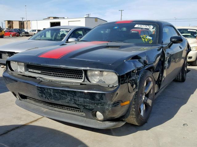 2C3CDYAG9CH292604 - 2012 DODGE CHALLENGER BLACK photo 2