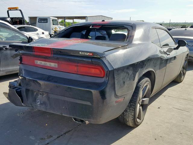 2C3CDYAG9CH292604 - 2012 DODGE CHALLENGER BLACK photo 4