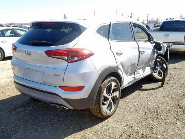 KM8J33AL0JU800180 - 2018 HYUNDAI TUCSON SPO SILVER photo 4