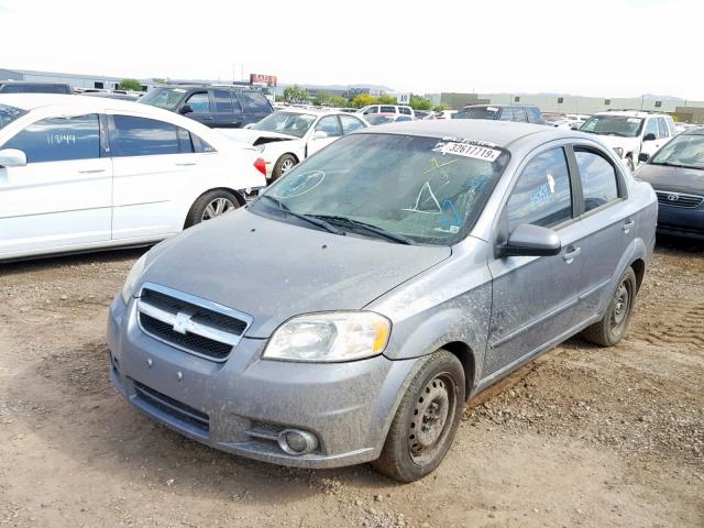 KL1TG5DE2AB106748 - 2010 CHEVROLET AVEO LT GRAY photo 2