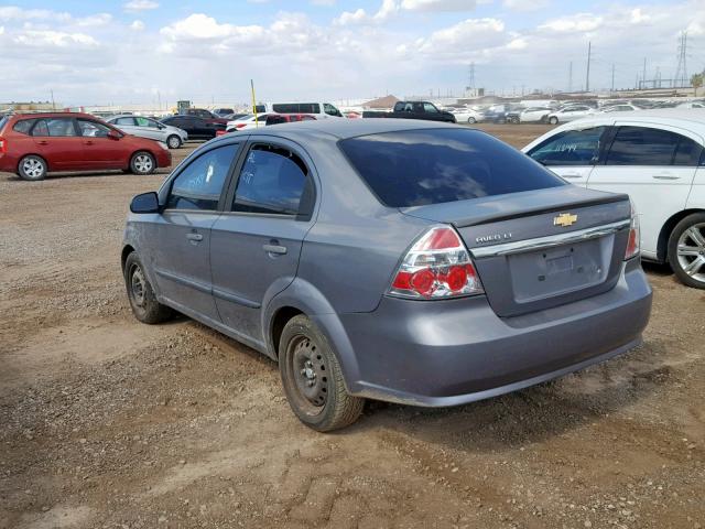 KL1TG5DE2AB106748 - 2010 CHEVROLET AVEO LT GRAY photo 3