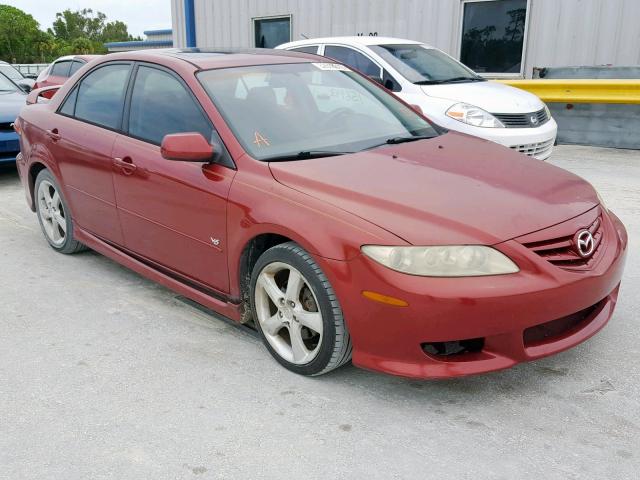 1YVHP80D745N96162 - 2004 MAZDA 6 S BURGUNDY photo 1