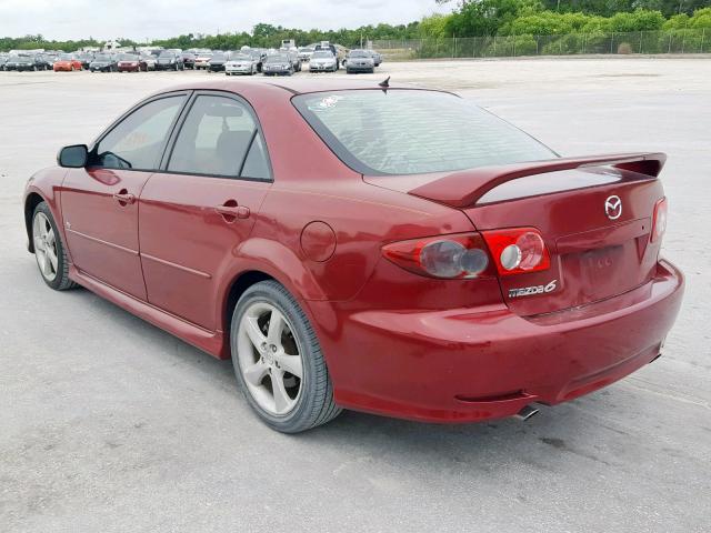 1YVHP80D745N96162 - 2004 MAZDA 6 S BURGUNDY photo 3