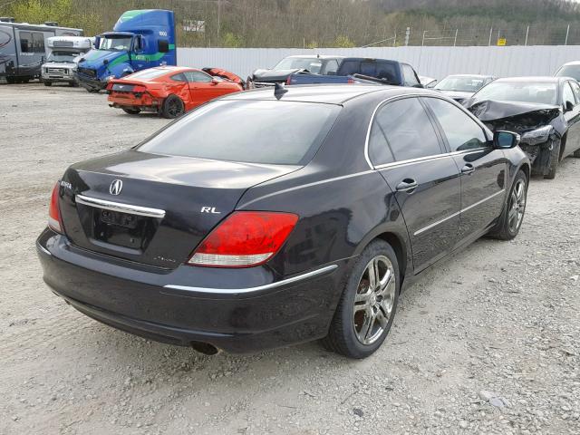 JH4KB16576C005696 - 2006 ACURA RL BLACK photo 4