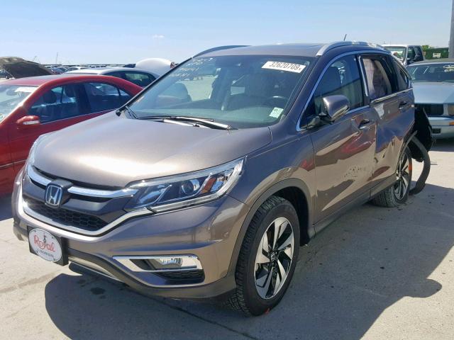 5J6RM3H94GL008721 - 2016 HONDA CR-V TOURI BROWN photo 2