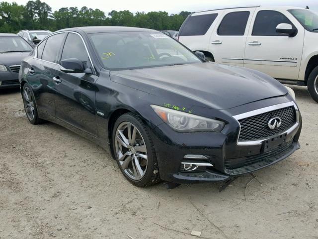 JN1AV7AP8EM691615 - 2014 INFINITI Q50 HYBRID BLACK photo 1