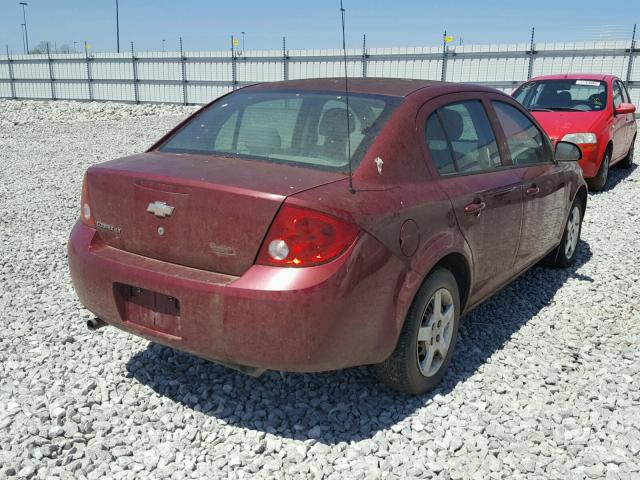 1G1AL55F077166292 - 2007 CHEVROLET COBALT LT RED photo 4