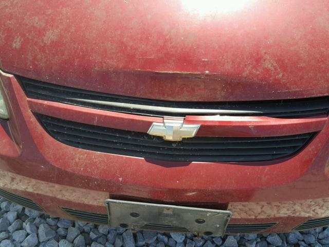 1G1AL55F077166292 - 2007 CHEVROLET COBALT LT RED photo 7