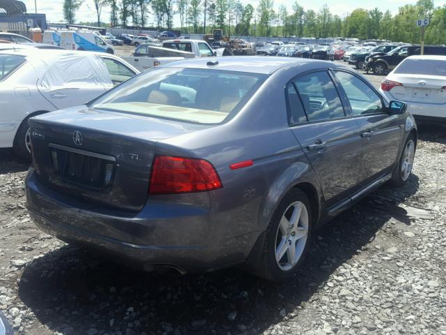 19UUA662X5A015764 - 2005 ACURA TL GRAY photo 4