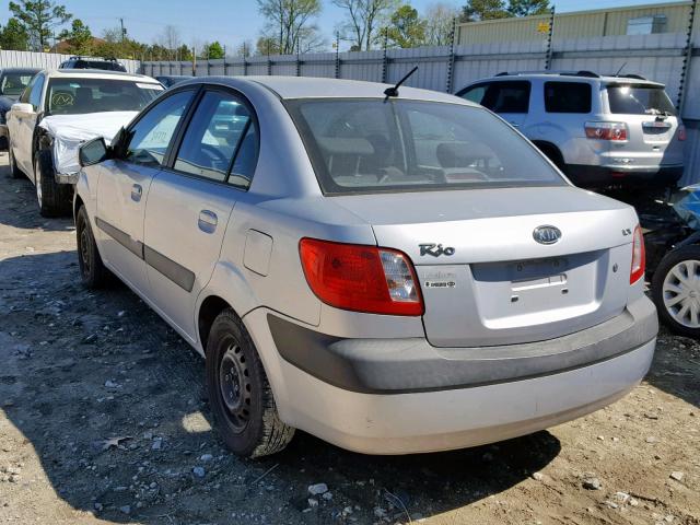 KNADE123466146551 - 2006 KIA RIO SILVER photo 3