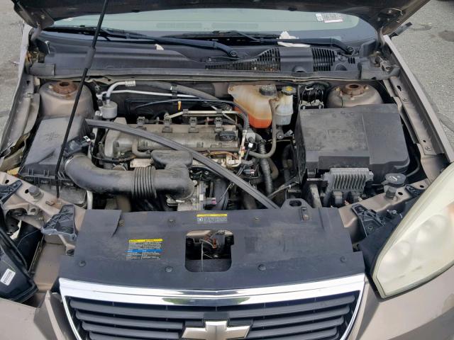 1G1ZS58F27F126562 - 2007 CHEVROLET MALIBU LS GRAY photo 7